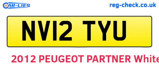 NV12TYU are the vehicle registration plates.