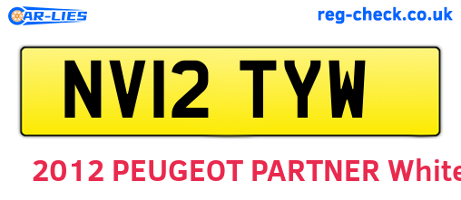 NV12TYW are the vehicle registration plates.