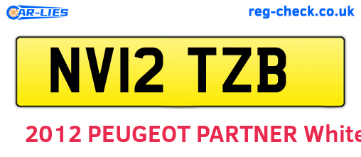 NV12TZB are the vehicle registration plates.