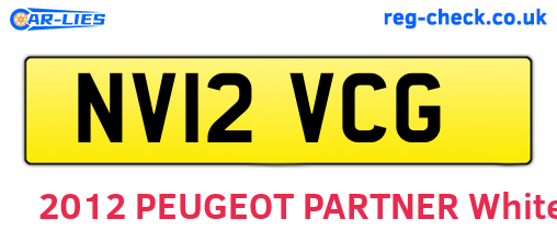 NV12VCG are the vehicle registration plates.