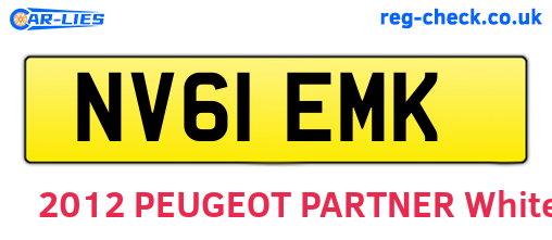 NV61EMK are the vehicle registration plates.