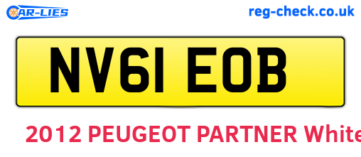 NV61EOB are the vehicle registration plates.