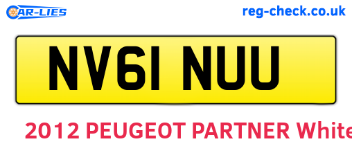 NV61NUU are the vehicle registration plates.
