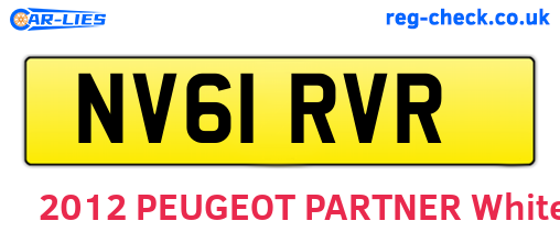 NV61RVR are the vehicle registration plates.