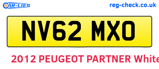 NV62MXO are the vehicle registration plates.