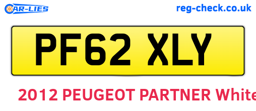 PF62XLY are the vehicle registration plates.