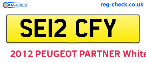 SE12CFY are the vehicle registration plates.