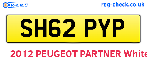 SH62PYP are the vehicle registration plates.
