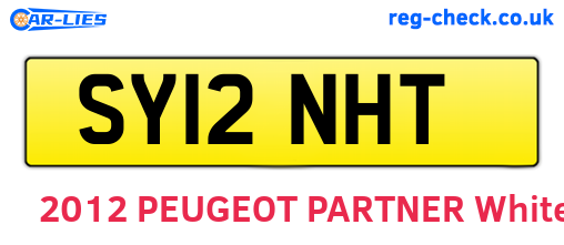 SY12NHT are the vehicle registration plates.