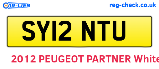 SY12NTU are the vehicle registration plates.