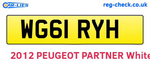WG61RYH are the vehicle registration plates.