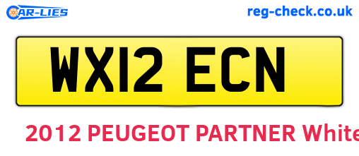 WX12ECN are the vehicle registration plates.
