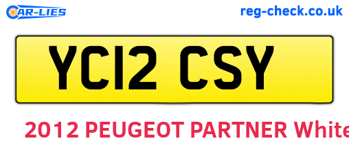 YC12CSY are the vehicle registration plates.