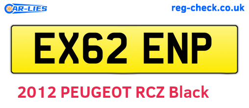 EX62ENP are the vehicle registration plates.