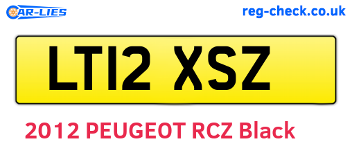 LT12XSZ are the vehicle registration plates.