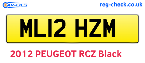 ML12HZM are the vehicle registration plates.