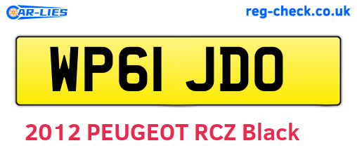 WP61JDO are the vehicle registration plates.