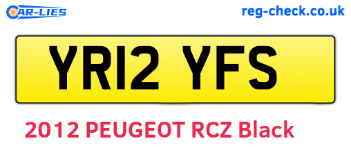 YR12YFS are the vehicle registration plates.