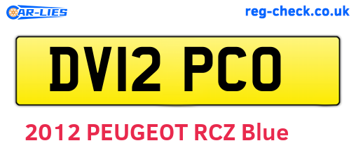 DV12PCO are the vehicle registration plates.