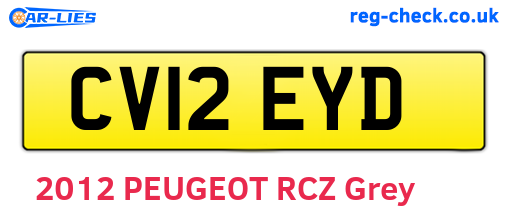 CV12EYD are the vehicle registration plates.