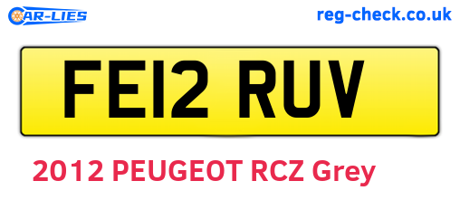 FE12RUV are the vehicle registration plates.