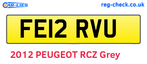 FE12RVU are the vehicle registration plates.