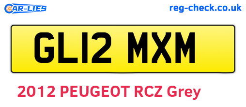 GL12MXM are the vehicle registration plates.
