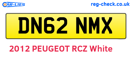 DN62NMX are the vehicle registration plates.