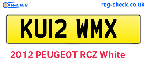 KU12WMX are the vehicle registration plates.