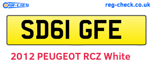 SD61GFE are the vehicle registration plates.