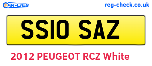 SS10SAZ are the vehicle registration plates.