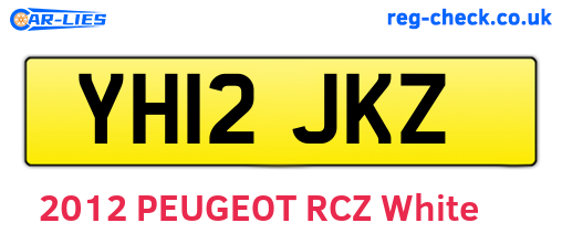 YH12JKZ are the vehicle registration plates.