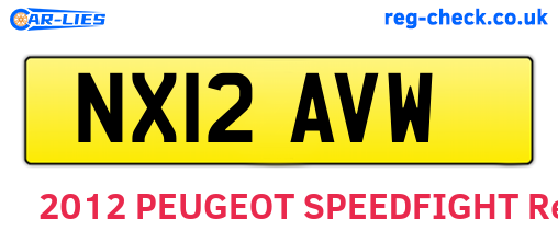 NX12AVW are the vehicle registration plates.