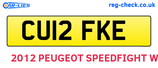 CU12FKE are the vehicle registration plates.