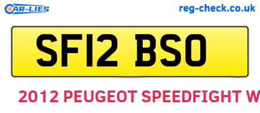 SF12BSO are the vehicle registration plates.