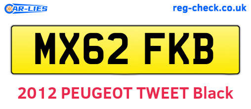 MX62FKB are the vehicle registration plates.