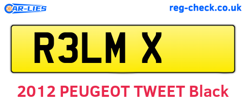 R3LMX are the vehicle registration plates.