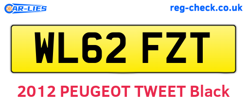 WL62FZT are the vehicle registration plates.
