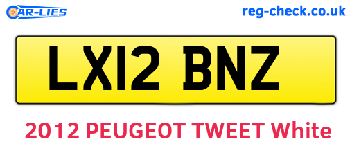 LX12BNZ are the vehicle registration plates.