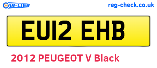 EU12EHB are the vehicle registration plates.
