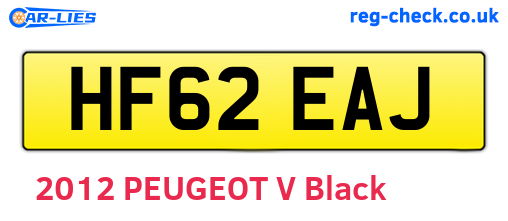 HF62EAJ are the vehicle registration plates.