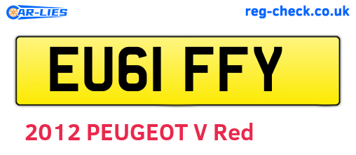 EU61FFY are the vehicle registration plates.