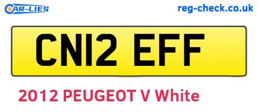 CN12EFF are the vehicle registration plates.