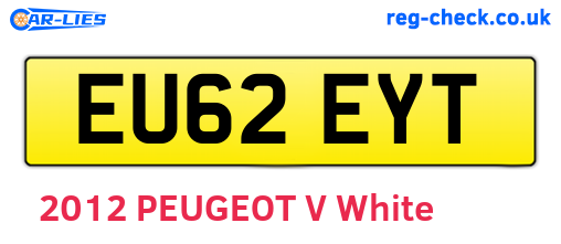 EU62EYT are the vehicle registration plates.
