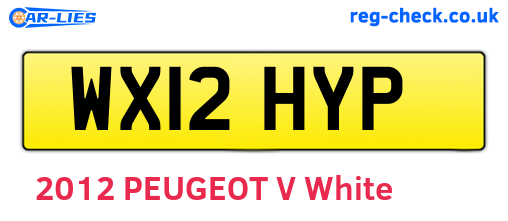 WX12HYP are the vehicle registration plates.