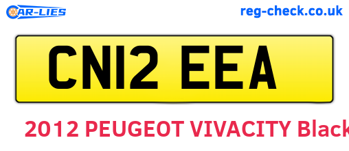 CN12EEA are the vehicle registration plates.