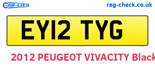 EY12TYG are the vehicle registration plates.