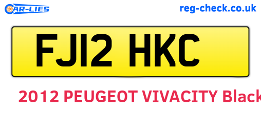 FJ12HKC are the vehicle registration plates.