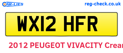 WX12HFR are the vehicle registration plates.