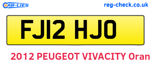FJ12HJO are the vehicle registration plates.